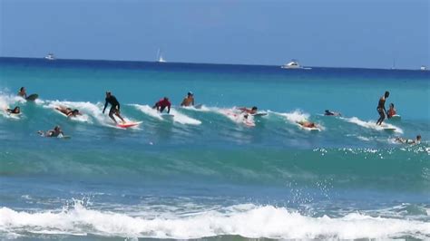 Waikiki Beach Surfer Surfing Hawaii Oahu Honolulu 20160709 1420 Youtube