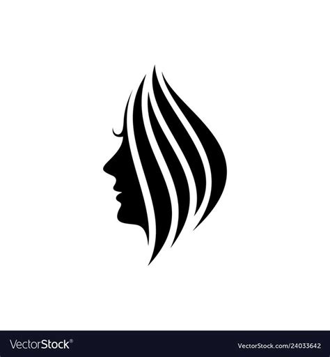 Woman Face Silhouette Vector Beauty Logo Design Template Isolated On