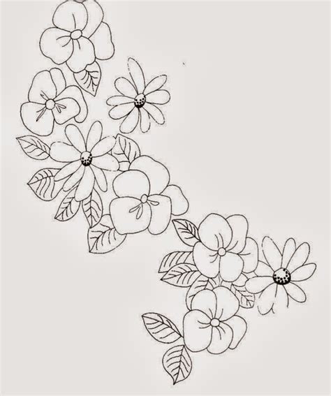 Dibujos Y Plantillas Para Imprimir Dibujos De Flores Para Bordar