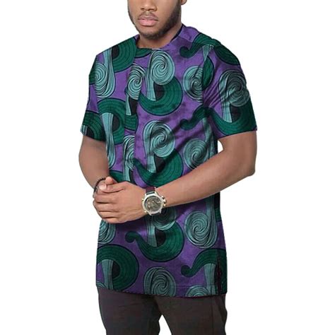 African Print T Shirt Male Tops Short Sleeve Men Africa T Shirt Fashion