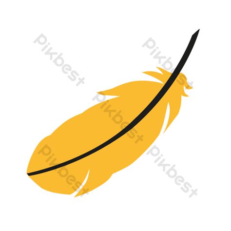 Yellow Feather Clipart Png Images Psd Free Download Pikbest