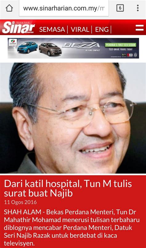 Orang yang mencatat hasil diskusi. bumiyang: Cabar DS Najib Debat - Tun M Tiru Anwar Ibrahim?