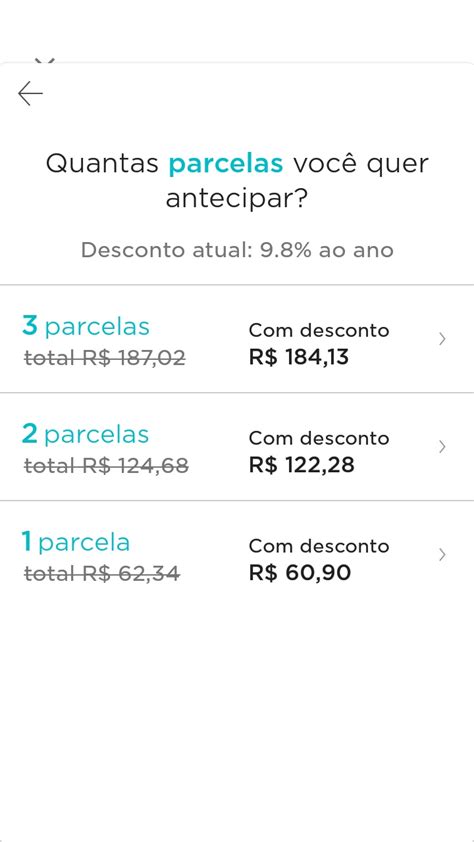 AntecipaÇÃo De Parcela Qual A Taxa Atual Cartão De Crédito