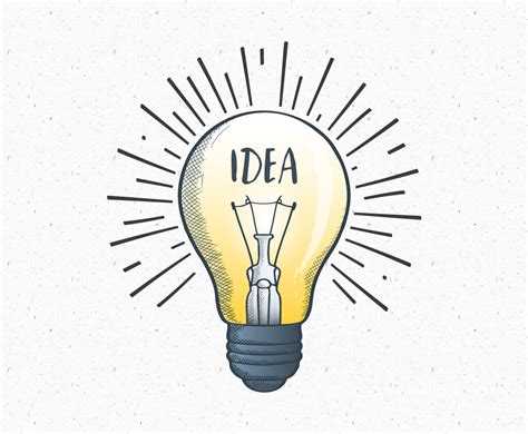 Hand Drawn Idea Light Bulb Vector Art And Graphics