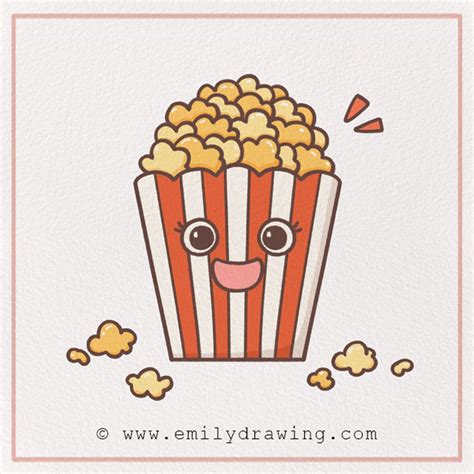 how to draw a popcorn emily drawing