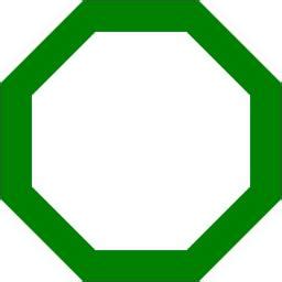 Green octagon outline icon - Free green octagon outline icons
