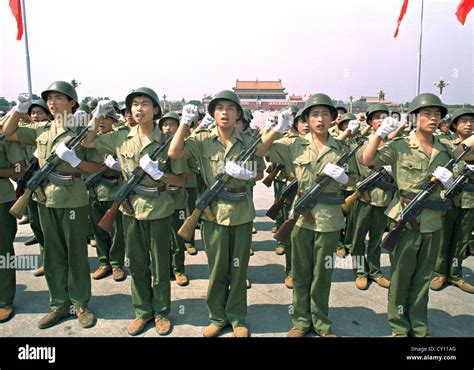 Peoples Liberation Army Soldiers Take An Oath To The Communist Party