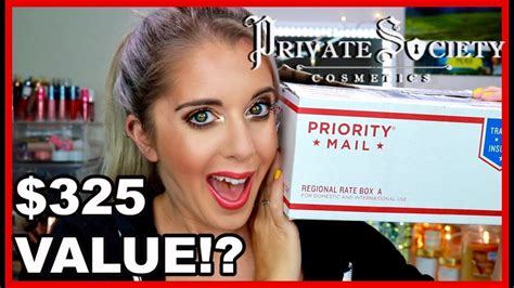 Private Society Cosmetics 100 Mystery Box Full Try On Youtube
