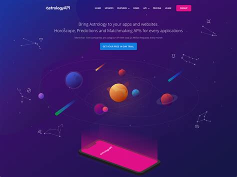 Astrology Landing Page With Illustrations By Manypixels On Dribbble
