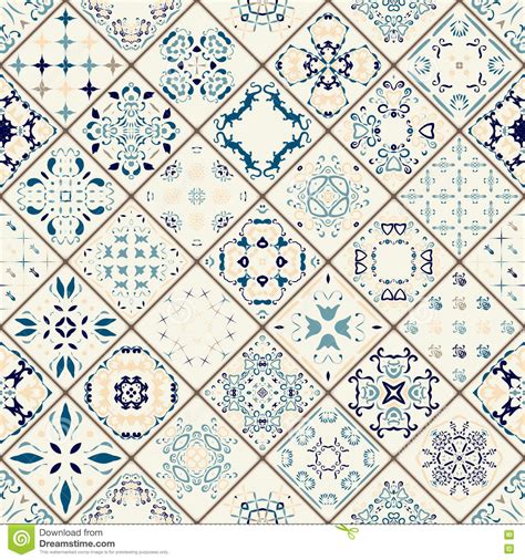 Mega Gorgeous Seamless Patchwork Pattern From Colorful Moroccan Tiles