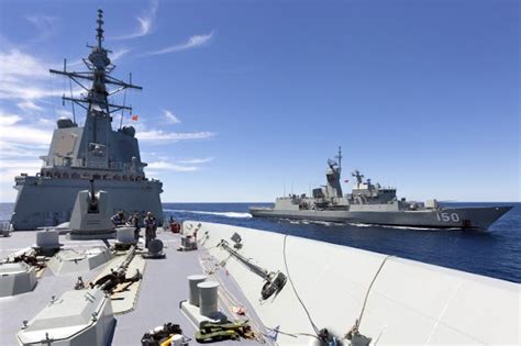 military and commercial technology hmas hobart has completed her first ever replenishment at