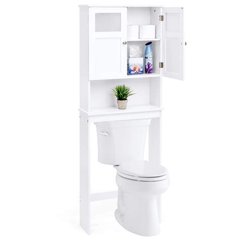 Best Choice Products Bathroom Over The Toilet Space Saver Double Door
