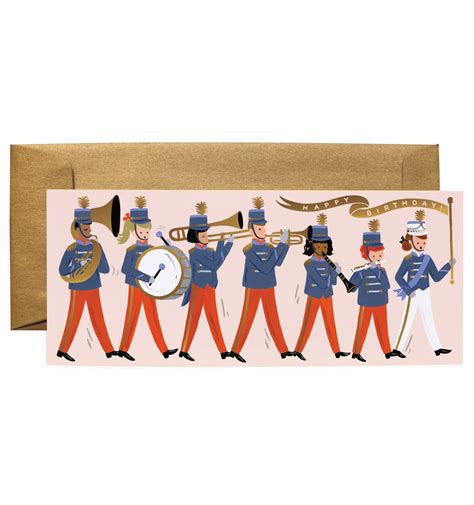 Marching Band Birthday Card Pure Art Gallery And Ting