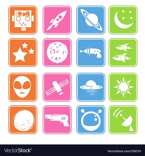 Outer Space Icon Basic Style Royalty Free Vector Image