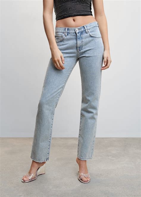 Straight Low Waist Jeans Women Mango Usa