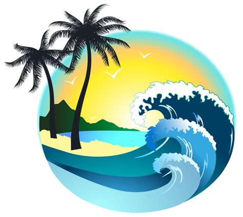 Summer Sea Decor Png Clipart Image Beach Illustration Retro Surf Art