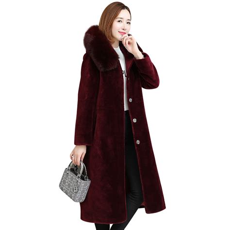 Real Fur Coat Sheep Shearling Fur Winter Coat Women Clothes 2018 Korean