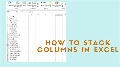 How To Stack Columns Of Data Into One Column In Excel