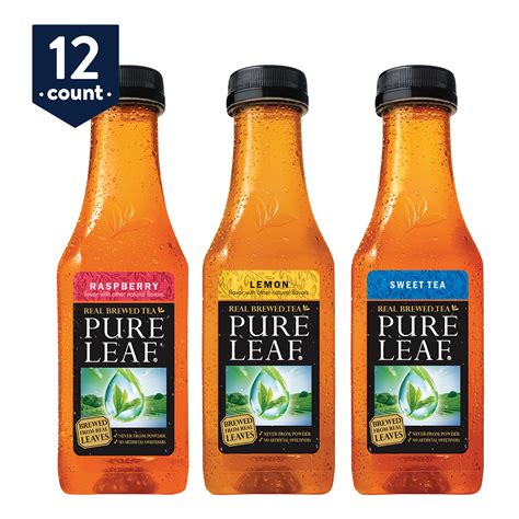 Pure Leaf Iced Tea Sweetened Variety Pack Real Brewed Black Tea 185