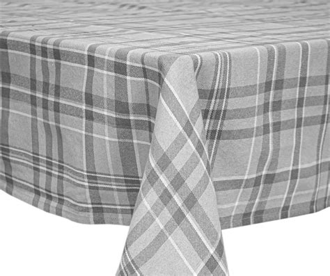 Cuisinart High Rise Gray And White Plaid Round Fabric Tablecloth 70 Big Lots