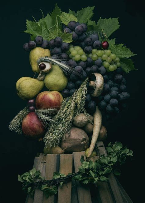 Mind Blowing Realistic Portrait Made With Fruits And Vegetables