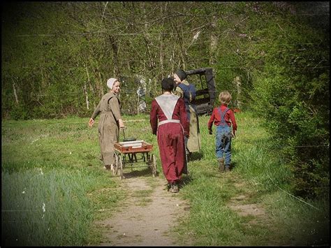 Amish Girls Having Fun Amish Mennonite Time Photo