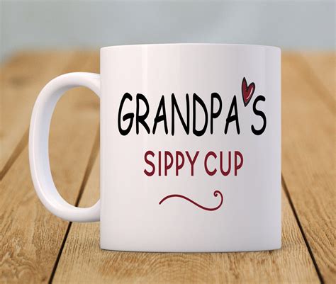 Grandpa Sippy Cup Coffee Mug Fathers Day T New Grandpa Etsy
