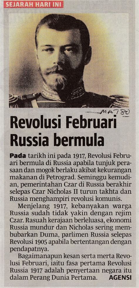 Sejarah Revolusi Februari 1917 Bermula Di Russia