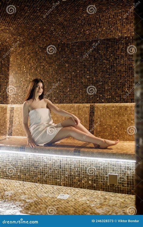 Beauty Spa Healthy Lifestyle Concept Beautiful Young Girl Relaxing