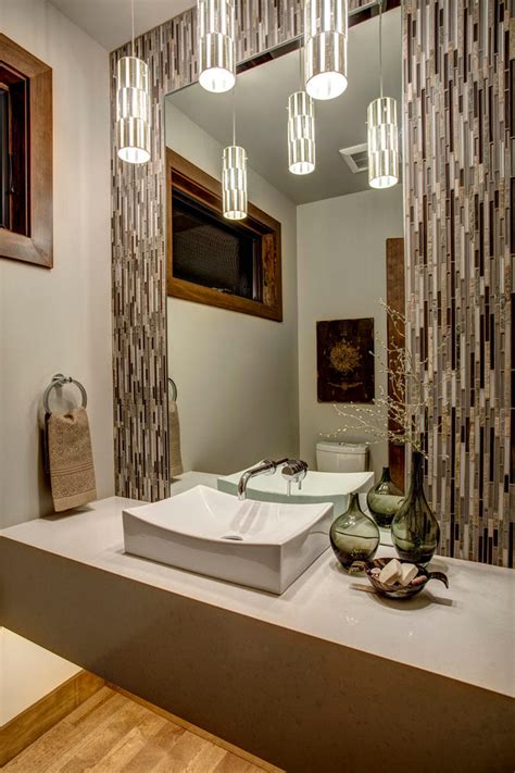 Lake Side Contemporary Powder Room Seattle By Dme Construction