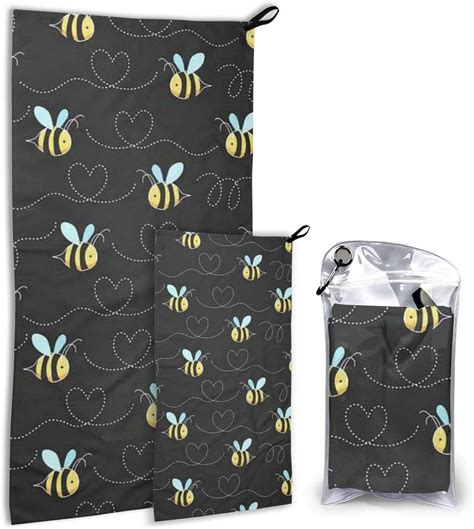 Ccggjpyi Bumble Bees Quick Dry Towel For Home Gym Beach Sports Camping And