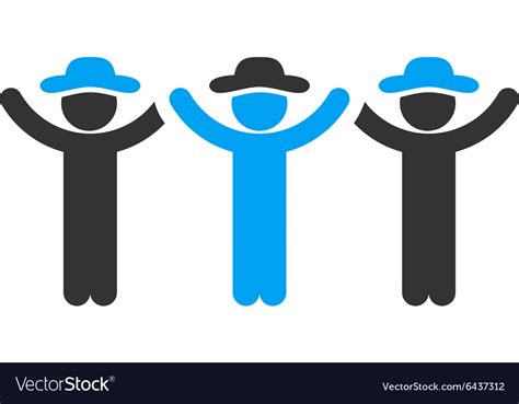 Friends Hands Up Roundelay Icon Royalty Free Vector Image