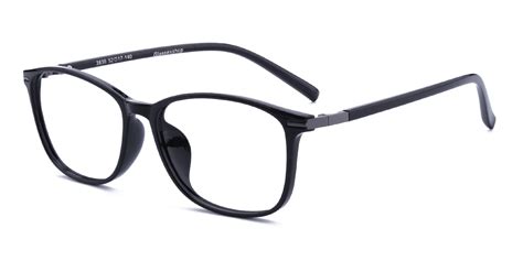 unisex rectangle eyeglasses full frame tr90 black fp1768