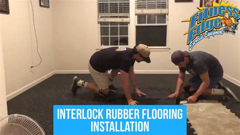 Tiled Interlock Rubber Flooring Installation How To Youtube