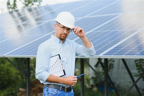 Engineer At Solar Power Station With Solar Panel Practical Lessons On
