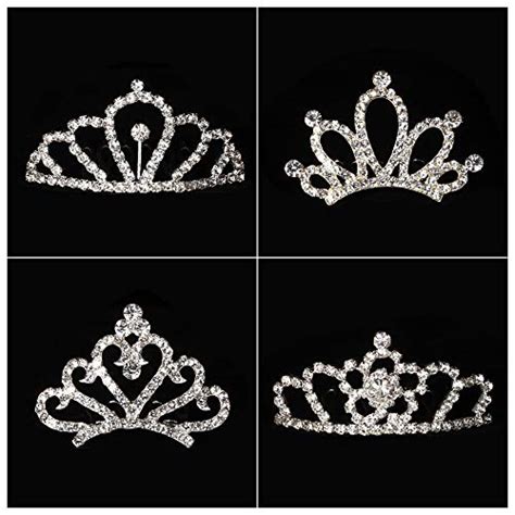 Buy Bingcute 12pcs Girl Princess Rhinestone Tiara Crown With Comb For