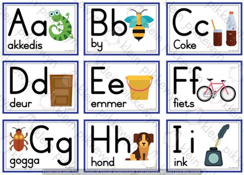 Alfabet Muurkaarte A4 W • Teacha