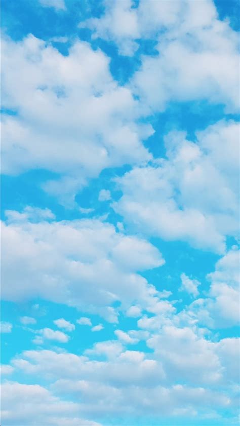 Aesthetic Clouds Desktop Wallpaper Blue Download Free Mock Up