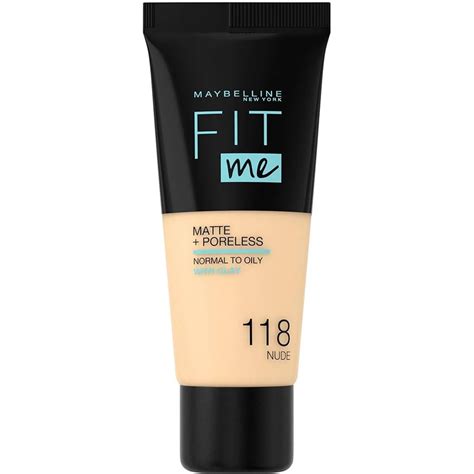 Fond De Teint Matifiant Fit Me 118 Nude Maybelline Maquillage