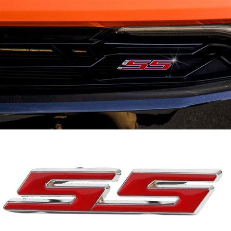 3d Sport Red Ss Badge Front Grill Grille Metal Emblem For Chevrolet