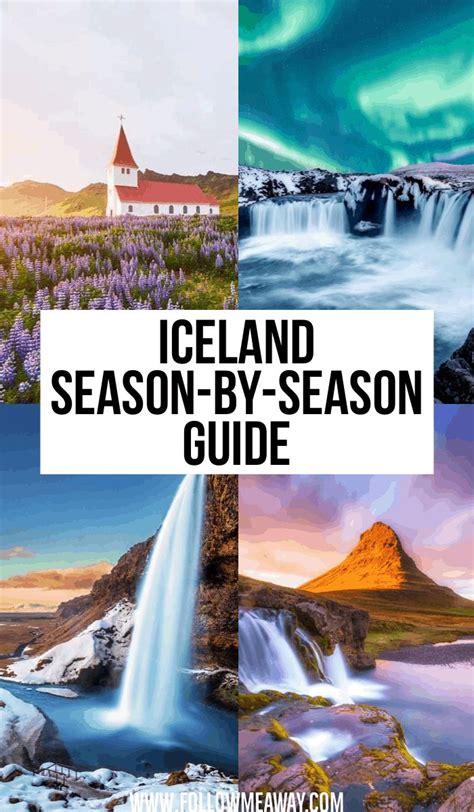 The Iceland Season By Season Guide Is Shown In Four Different