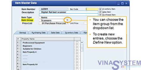 Defining Item Group In Sap Business One Defining Item Group Overview