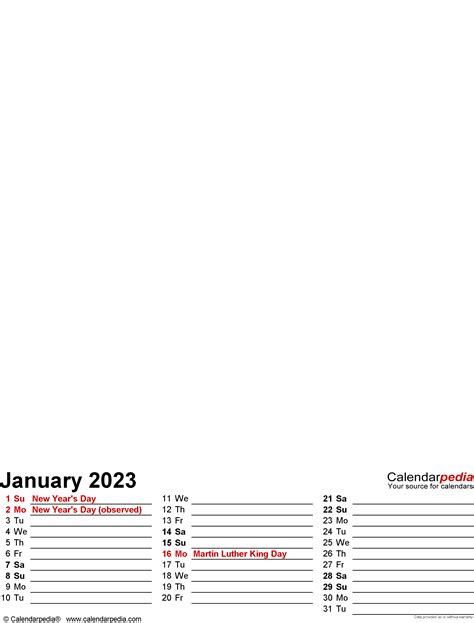 Photo Calendar 2023 Free Printable Pdf Templates
