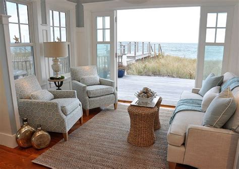 Coastal Sitting Room With Ocean View Beach House Interior Coastal