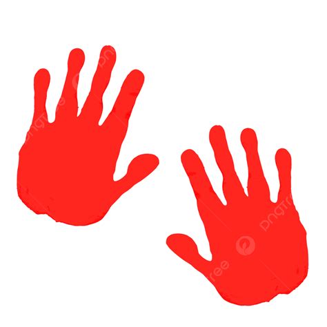 Red Blood Handprint Handprint Blood Handprint Blood Png Transparent