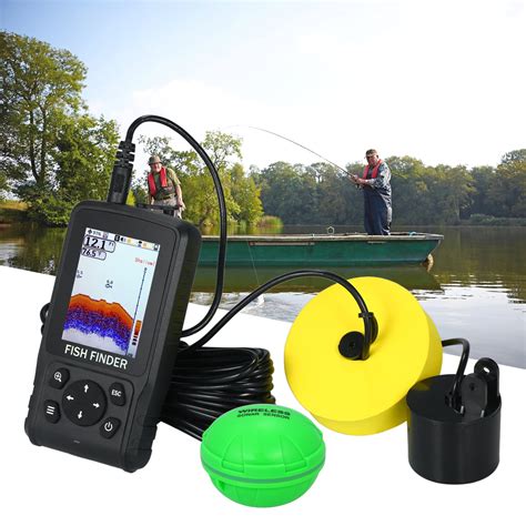 Portable 28inch Lcd Fish Finder 320ft Wired Sensor 118ft Wireless