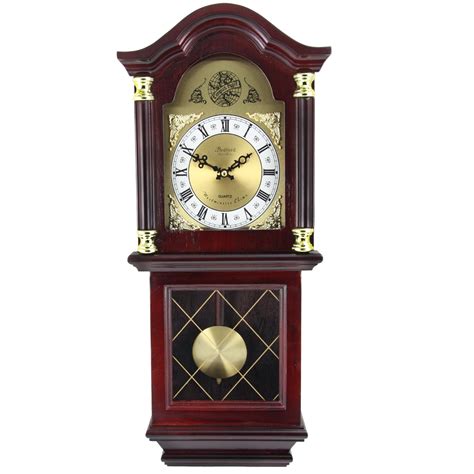 Bedford Clock Collection 26 Antique Mahogany Cherry Oak Chiming Wall