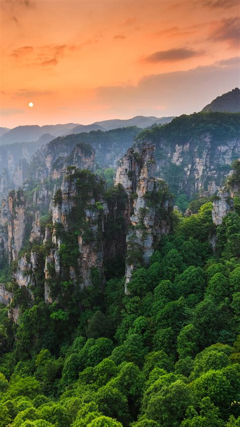 The national's roadshow revamped for a digital audience. Zhangjiajie National forest park at sunset, Wulingyuan ...
