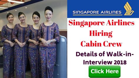 It takes a lot more than learning how to push a drinks trolley and donning a uniform to become known as one of the worlds best cabin crews. Singapore Airlines Cabin Crew Walk In Interview - Malaysia