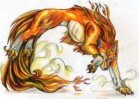 Fire Wolf By Violetminim On Deviantart